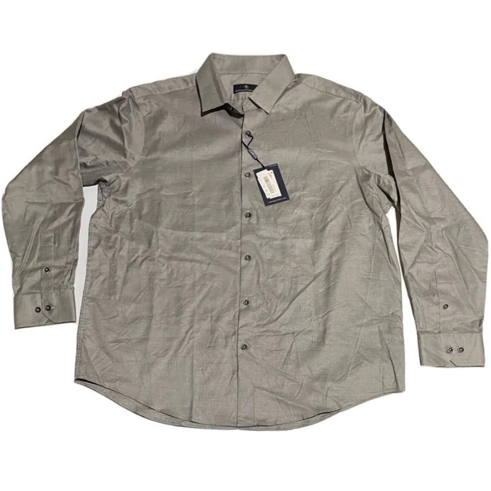 hart schaffner marx shirt xl mens 100%
cotton button up long sleeves gray
premiu